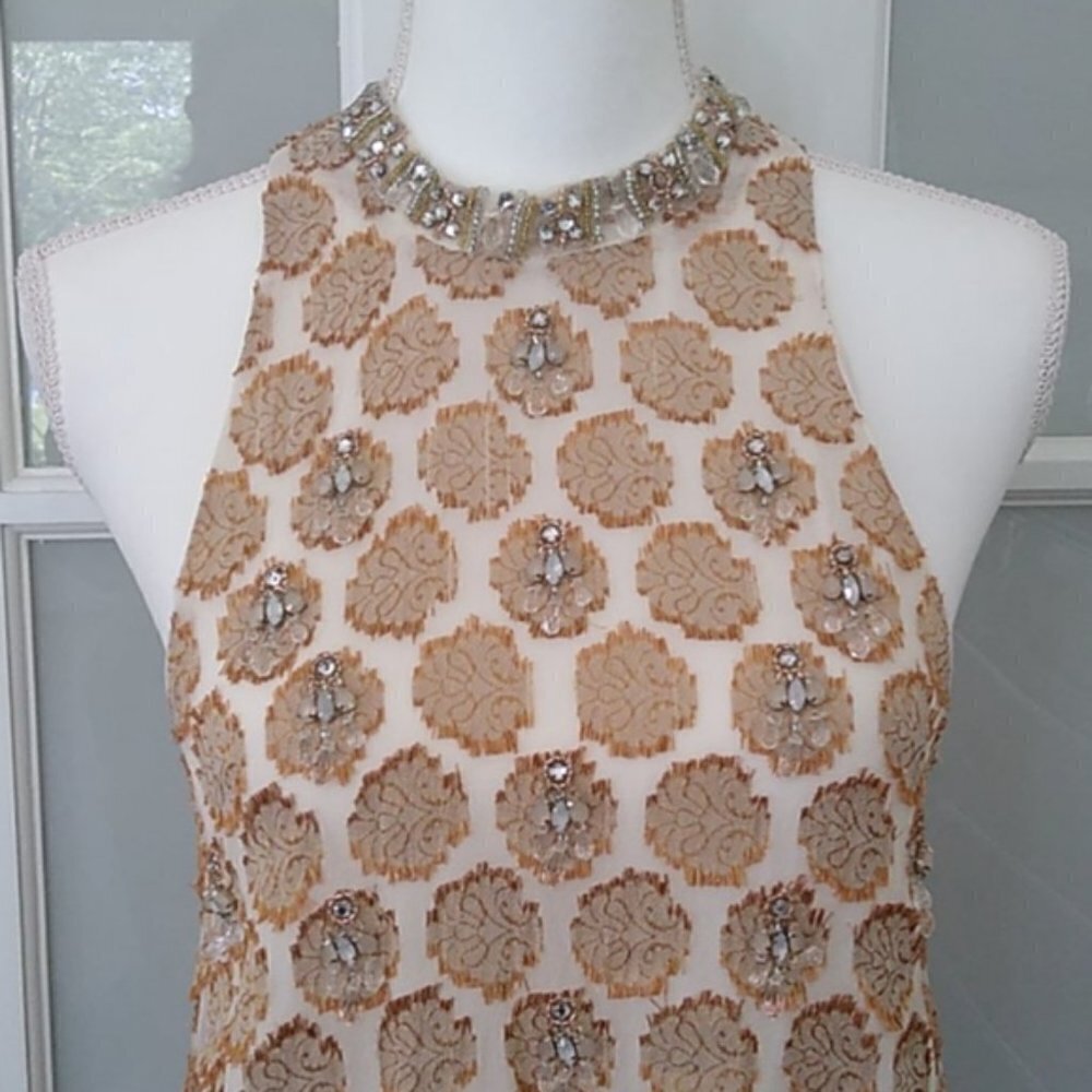 Urban Outfitters Kimchi Blue Chanderella Peplum Jacquard Tank Top - Picture 8 of 16